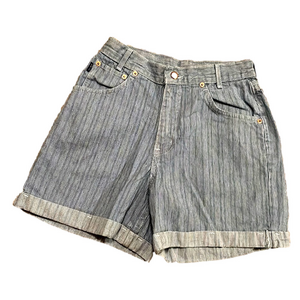 Vintage Chic Striped jean shorts Junior size 9